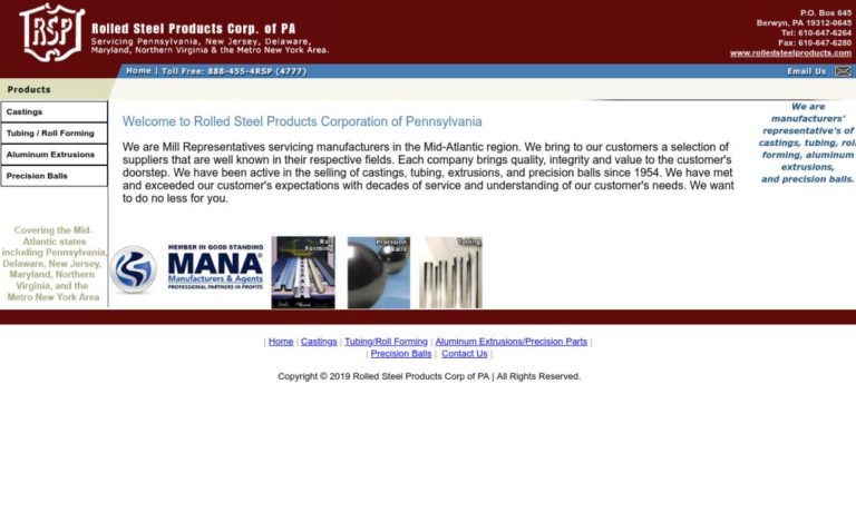 Rolled Steel Products Corp. of PA
